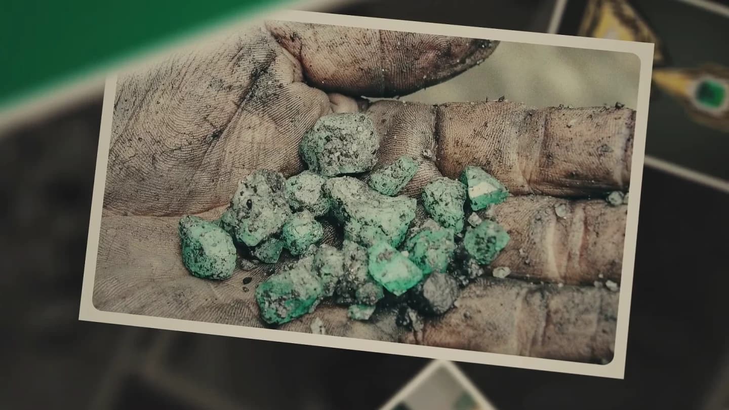 Přehrát video o kolumbijských smaragdech Greenshine Mystery